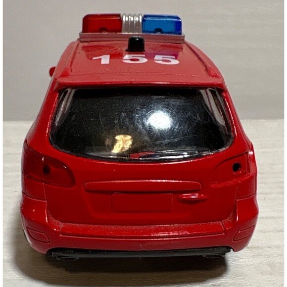 Diecast Red Fire Rescue SUV Toy W/ Opening Doors & Emergency Lights 5" - Picture 5 of 10
